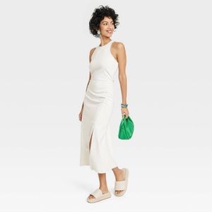 Women's Sleeveless Ruched Ponte Dress -
A New Day XS NWT